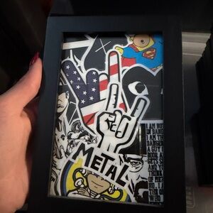 Rock and Roll Graphic Art in Black Frame